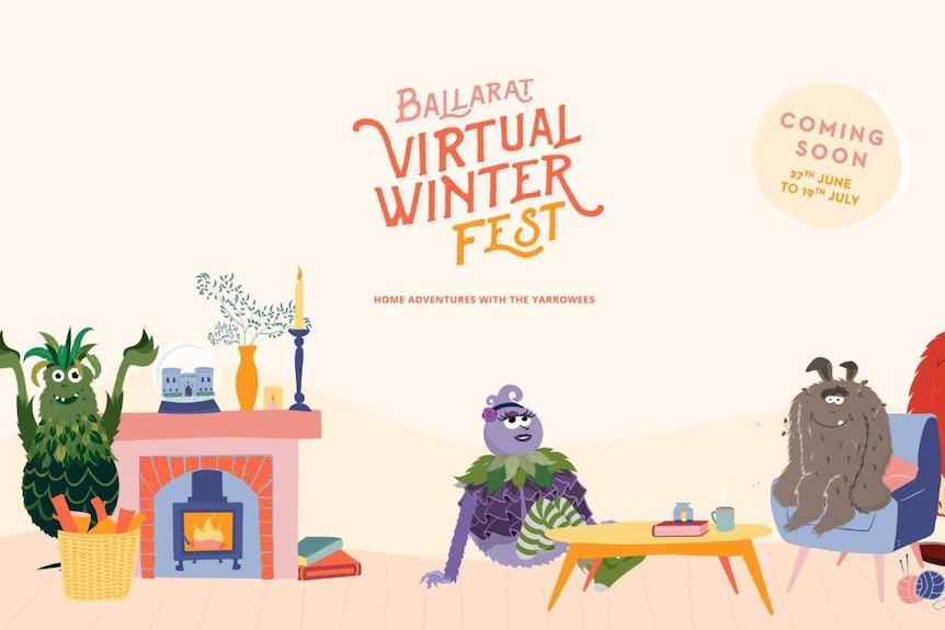 A screenshot of a Ballarat City Council virtual winter festival website.