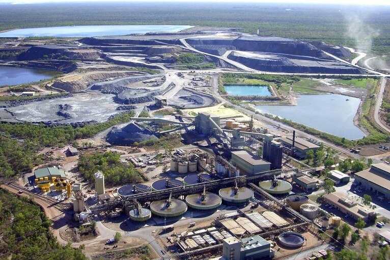 Aerial view of the Ranger Uranium Mine.