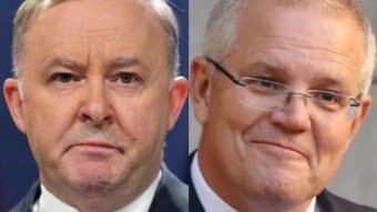Composite of Anthony Albanese and Scott Morrison