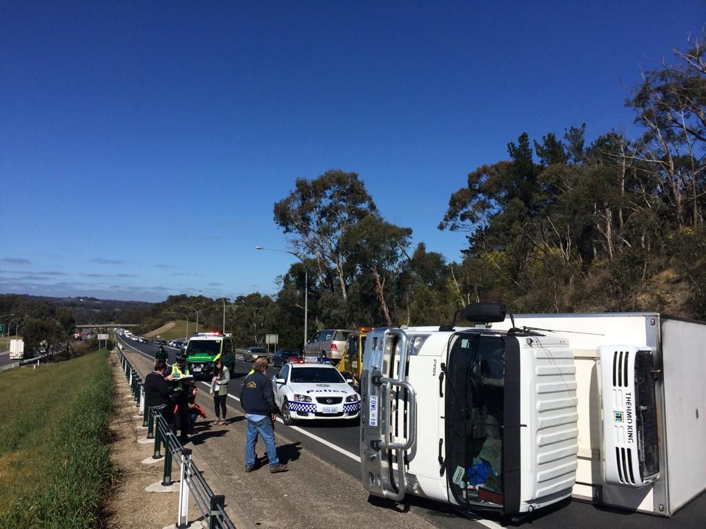 Truck Rollover Near Adelaide Causes Traffic Delays On South Eastern ...