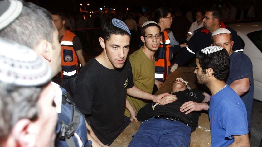 Casualty stretchered out after Jerusalem shooting
