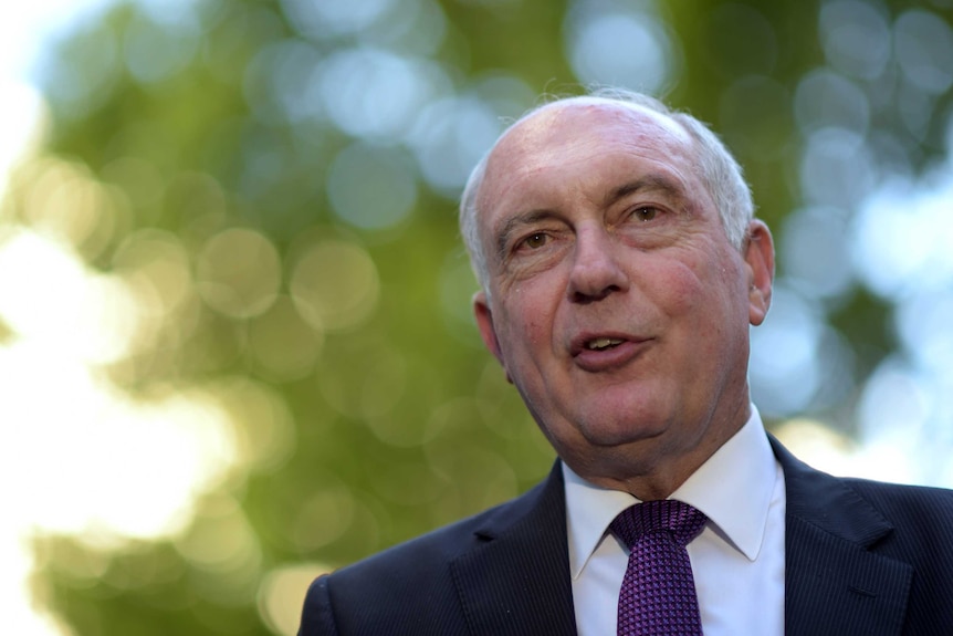 Leader of the Nationals Party Warren Truss speaks to the media