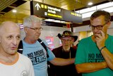 Abuse survivors Melbourne Airport Cardinal George Pell
