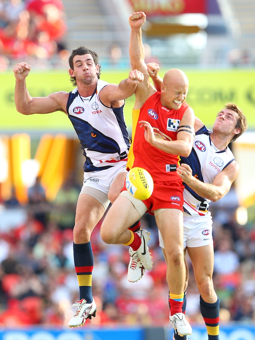 Knock-out performance ... Taylor Walker had five goals for the Crows while Suns skipper Gary Ablett had 42 touches.