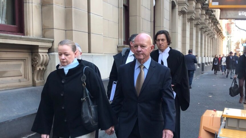 Clifford Gerathy walks outside the Victorian Supreme Court in Melbourne.