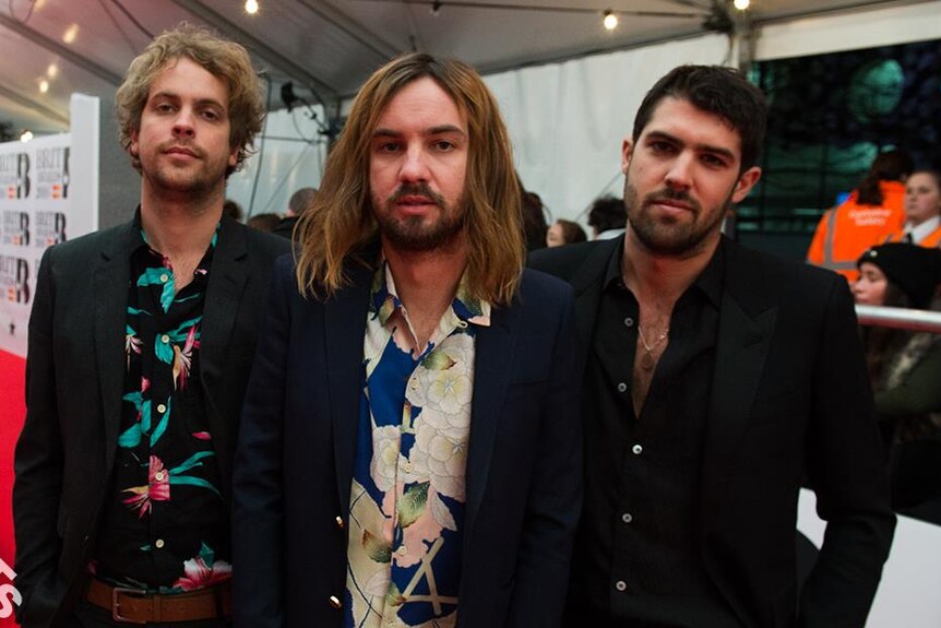 Perth band Tame Impala on the red carpet.