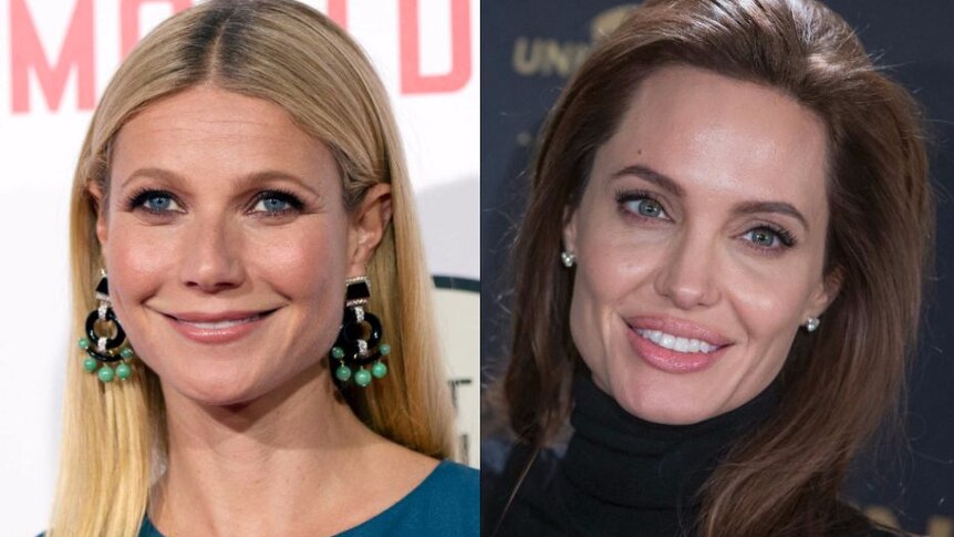 Angelina Jolie and Gwyneth Paltrow in a composite