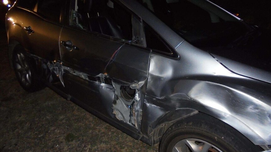 Car damaged in collision near Tamworth
