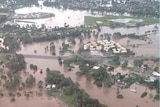 Aerial view of flooding at Waterford, south of Brisbane,