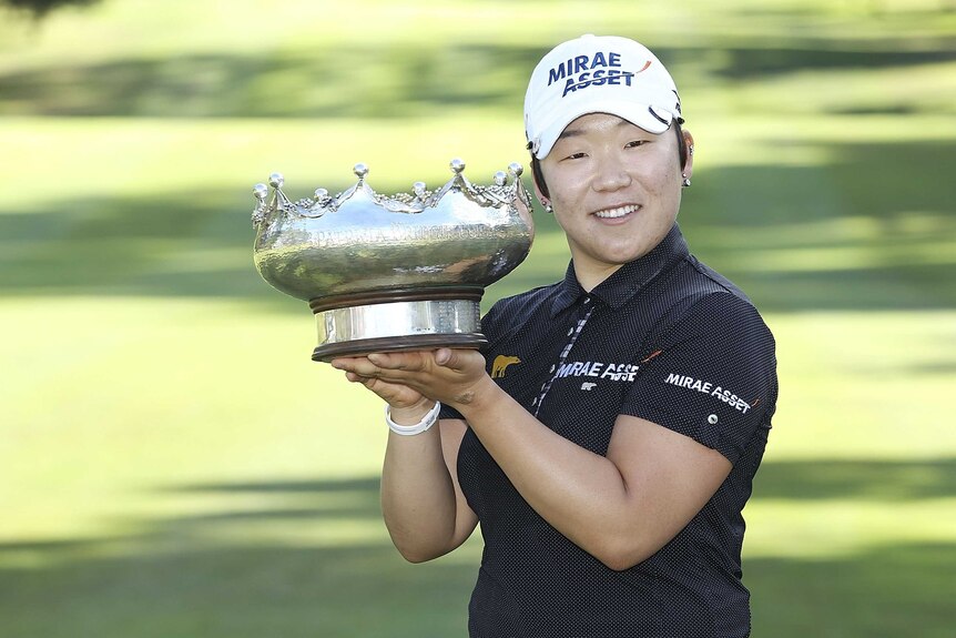 Shin shows off the silverware