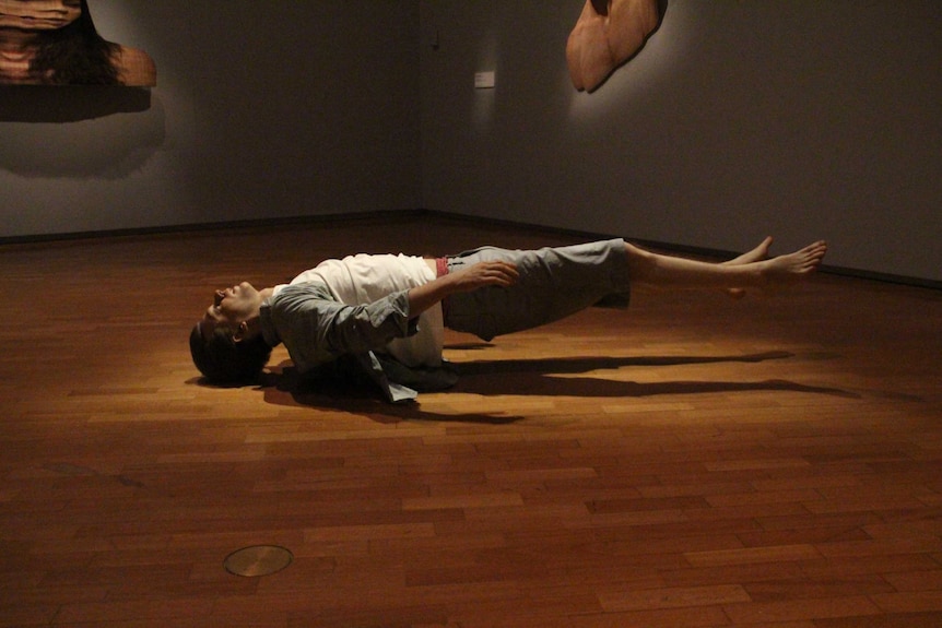 Artwork 'Josh' by Tony Matelli at a hyperreliasm exhibition at the National Gallery of Australia
