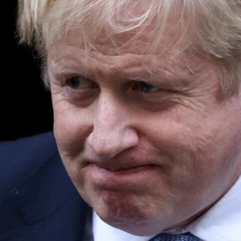 Boris Johnson holds his breath, looks mildly worried
