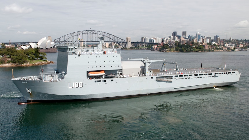 HMAS Choules arrives in Sydney