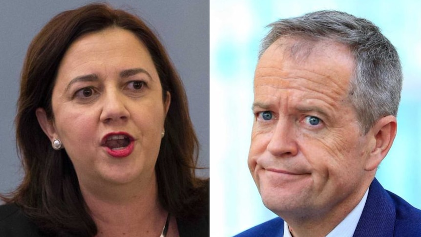 Composite picture of Queensland Premier Annastacia Palaszczuk and Federal Labor leader Bill Shorten.