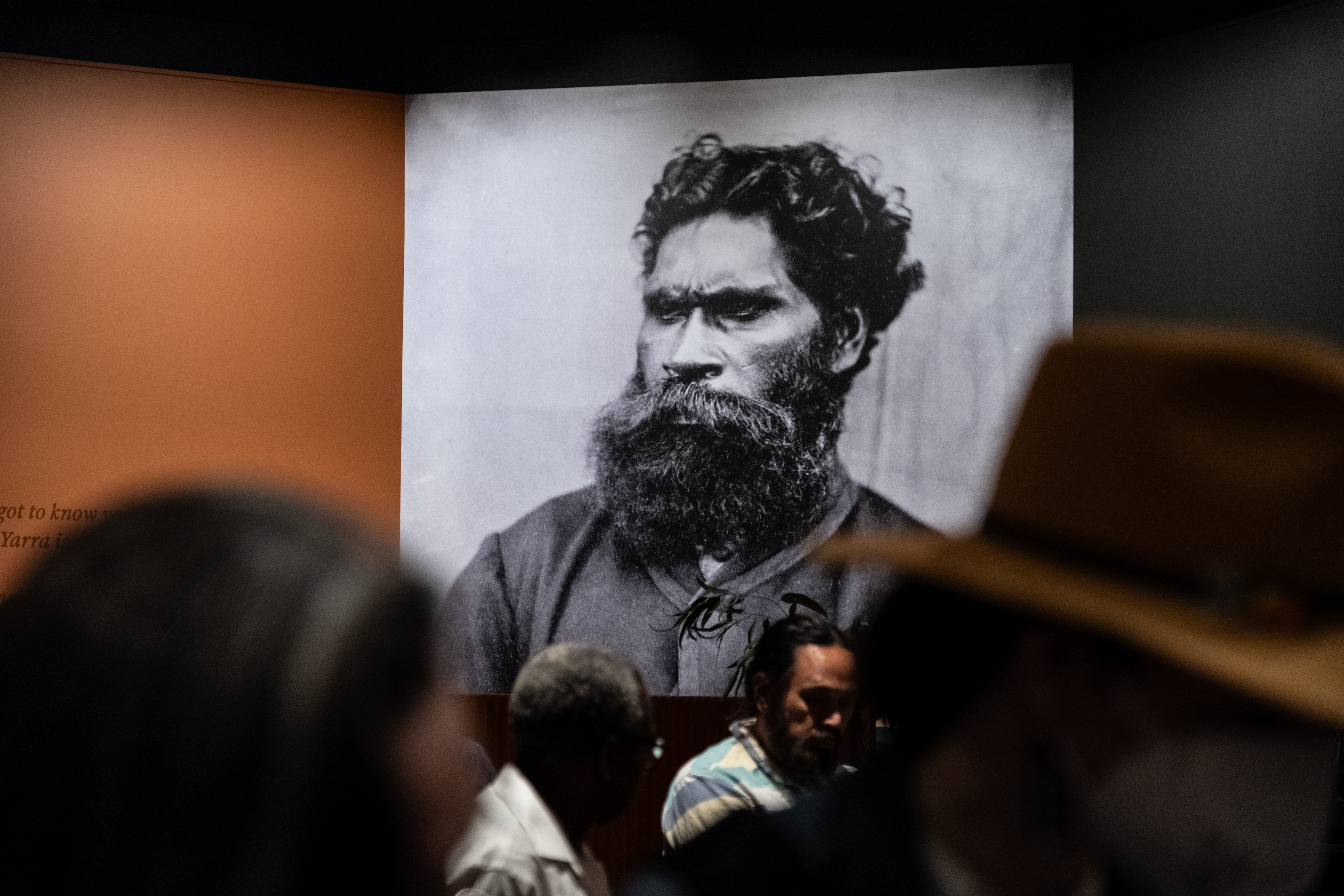 Culturally significant artefacts by William Barak at an exhibition