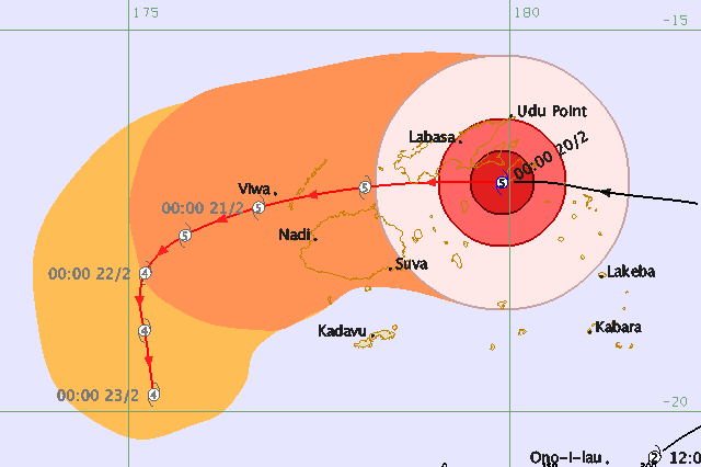 Fiji weather service map - warning 47