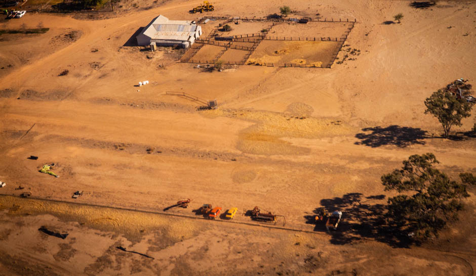 Pooncarie farm from air