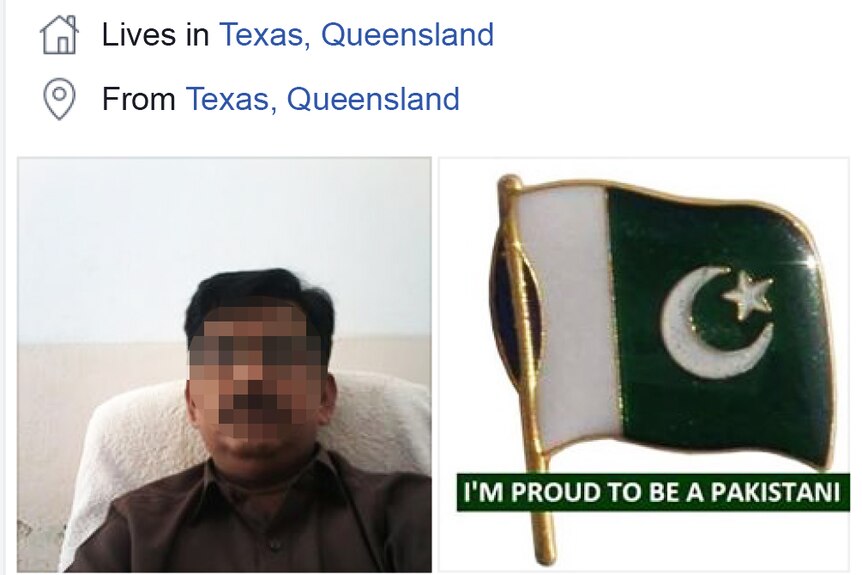 Bella Zoe claimed to both come from and live in Texas, Queensland. His account has since been deleted by Facebook.