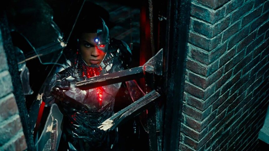 Cyborg in the movie, Justice League
