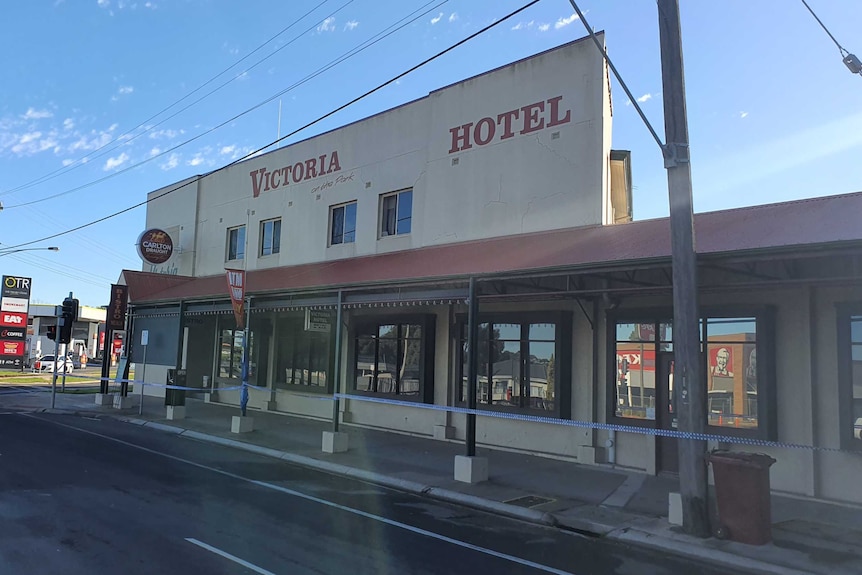 The front of the Victoria Hotel on Dimboola Road in Horsham.