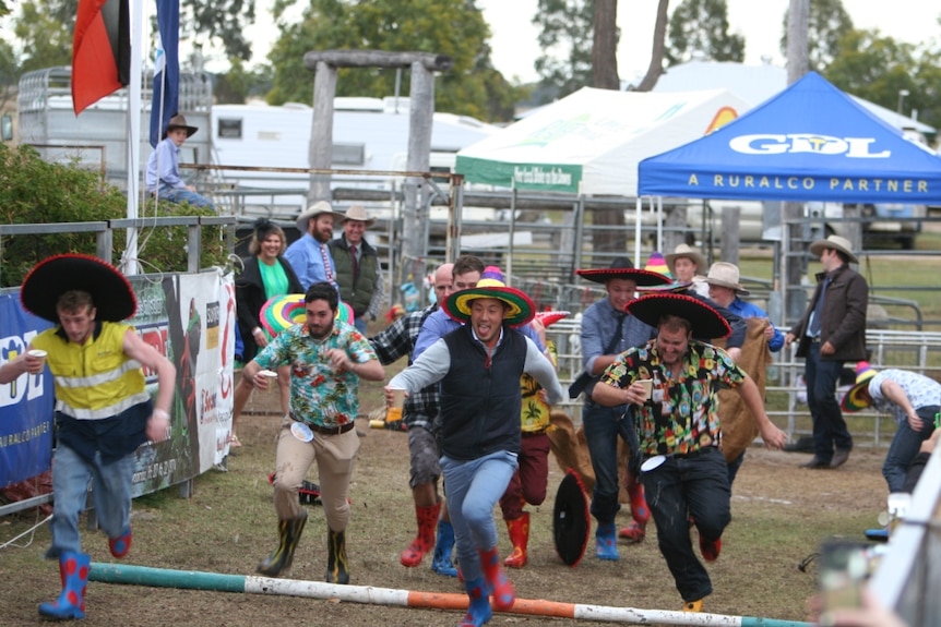 Welly wobble at Millmerrran sheep races