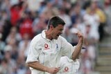 Ashley Giles celebrates the wicket of Ricky Ponting, second Ashes Test, Edgbaston