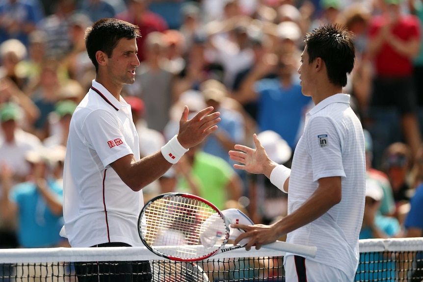 Djokovic congratulates Nishikori