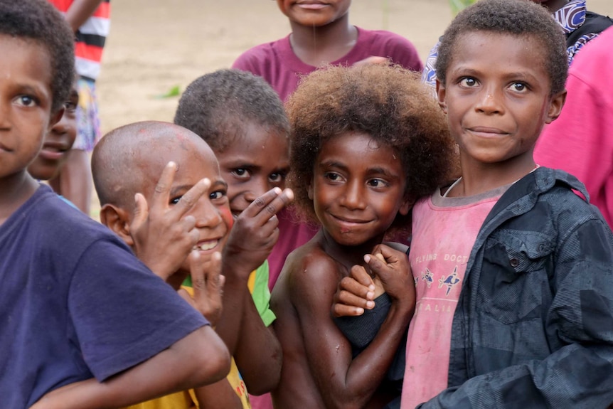 Kids in the village of Tulu on Manus Island, Papua New Guinea 2018.