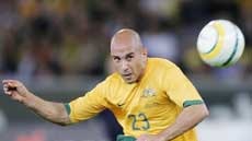 Marco Bresciano in action for the Socceroos in Melbourne.