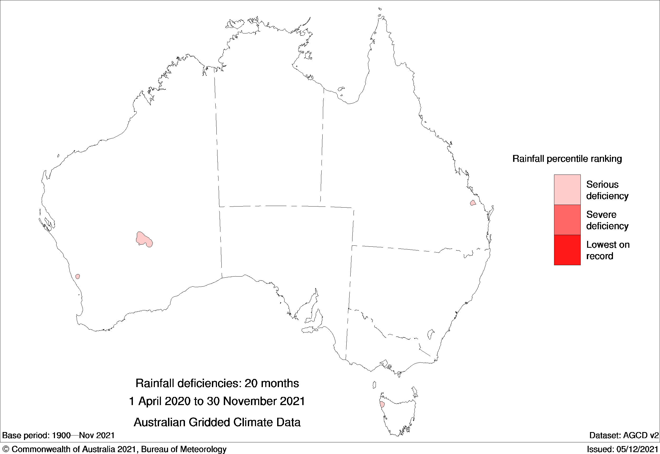 Empty map of Australia.