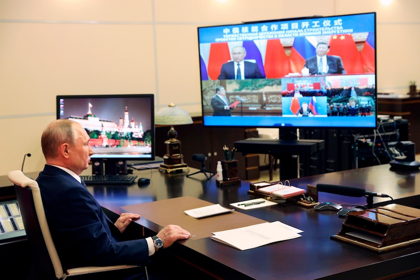Vladimir Putin in videoconference