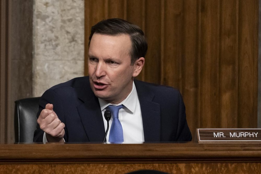 Senator Chris Murphy speaks during a hearing of the Senate Foreign Relations on Capitol Hill, in Washington.