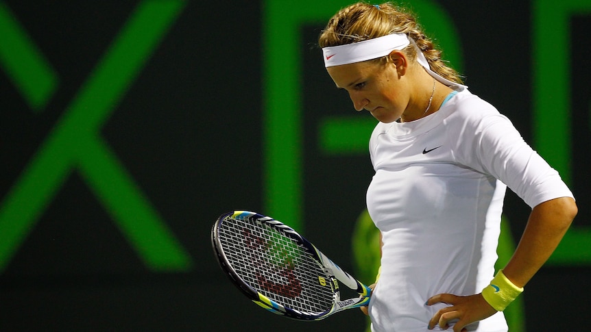 Streak over: Azarenka was undefeated this season, winning four titles on the way.