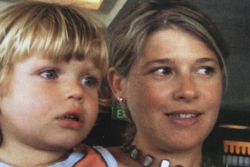 Louise Litis with her eldest son Sam
