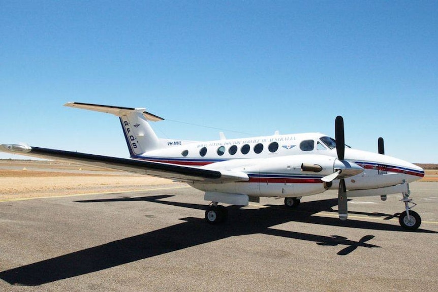 An RFDS plane at Broken Hill airport.