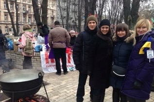 Syomkin and friends on Maidan