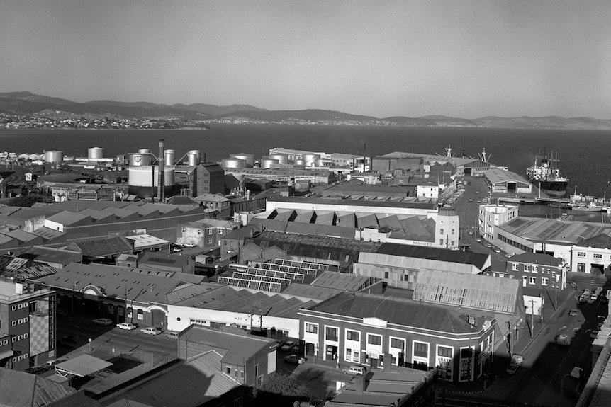 Hobart waterfront in the 1970s