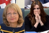 Composite of Sharman Stone and Peta Credlin