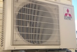 Mitsubishi air conditioning external unit on house in Brisbane