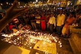 Vigil in Budapest for refugees who died in a truck between Hungary and Austria