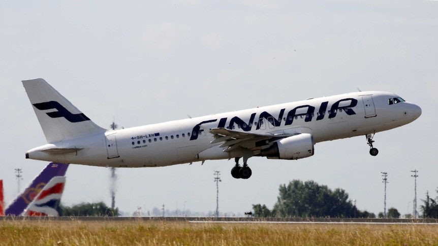 A Finnair Airbus A320 aircraft takes off at the Charles de Gaulle airport in Roissy, France.