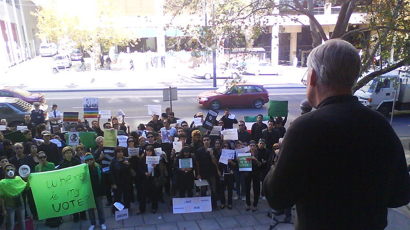 Adelaide Iranian supporters rally