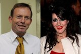 Opposition Leader Tony Abbott and fashion designer Alannah Hill