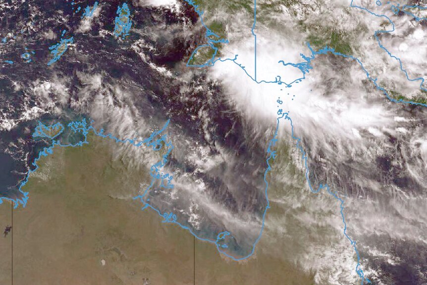 A low pressure system located in the Gulf of Papua.