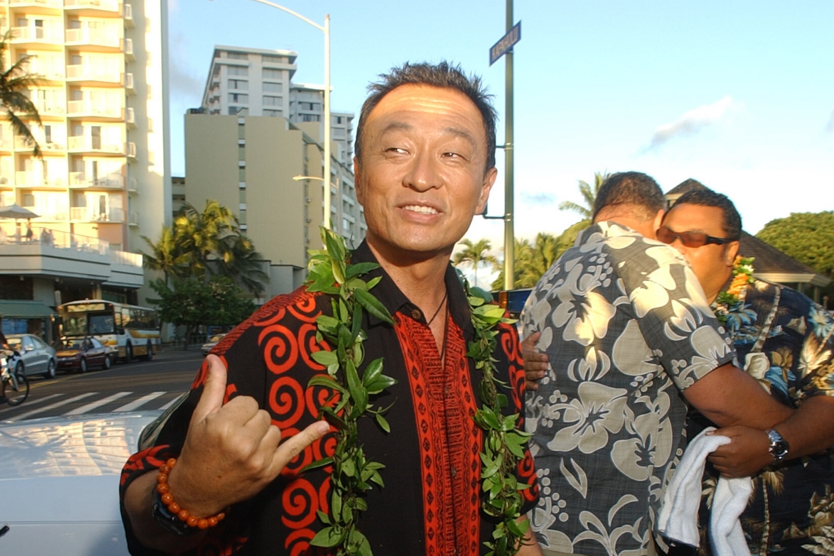 Cary-Hiroyuki Tagawa gestures after arriving at the world premiere of NBC&#x27;s new police series