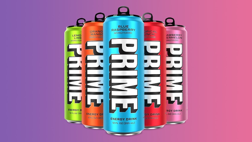 Five flavours of energy drink Prime.