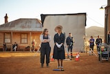 Jocelyn Moorhouse and Kate Winslet on the set of The Dressmaker.