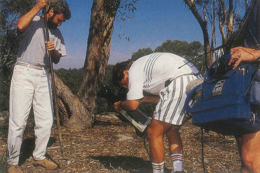 Don Burke during a shoot for his TV program.