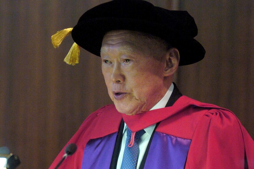 Lee Kuan Yew is conferred a Doctor of Law at the Australian National University in Canberra