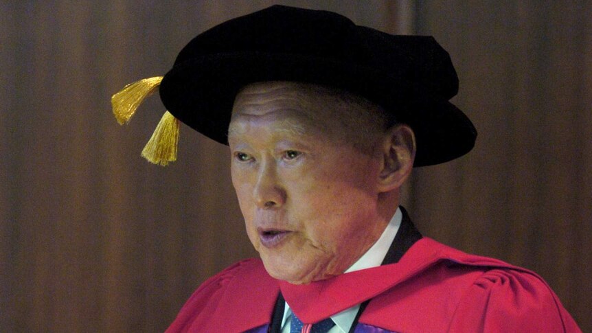 Lee Kuan Yew is conferred a Doctor of Law at the Australian National University in Canberra